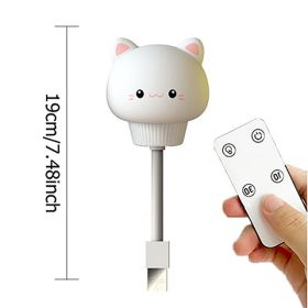 LED Chlidren USB Night Light Cute Cartoon Night Lamp Bear Remote Control for Baby Kid Bedroom Decor Bedside Lamp Christmas Gift (Emitting Color: Brown)