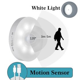 700mAh PIR Motion Sensor LED Night Light USB Rechargeable Night Lamp for Bedroom Kitchen Cabinet Light Wireless Closet Light (Color: Brown)