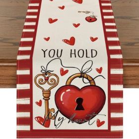 Table Runners Decor Valentine's Day Printed Tablecloth (Size: 33x183 cm, Color: Style 23)