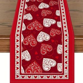 Table Runners Decor Valentine's Day Printed Tablecloth (Size: 33x183 cm, Color: Style 25)