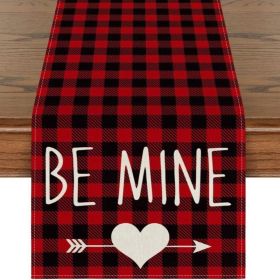 Dining Table Decor Valentine's Day Printed Tablecloth (Size: 33x183 cm, Color: Style 20)