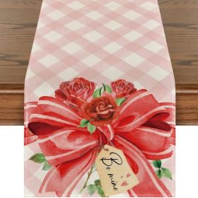 Dining Table Decor Valentine's Day Printed Tablecloth (Size: 33x183 cm, Color: Style 18)