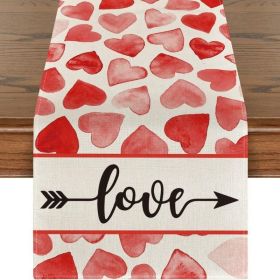 Home Decor Valentine's Day Printed Tablecloth (Size: 33x183 cm, Color: Style 6)