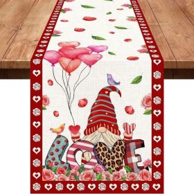 Dining Table Decor Valentine's Day Printed Tablecloth (Size: 33x183 cm, Color: Style 16)