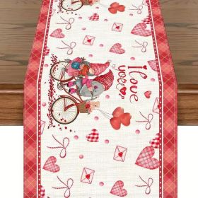 Home Decor Valentine's Day Printed Tablecloth (Size: 33x183 cm, Color: Style 10)