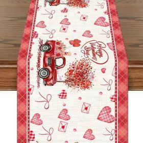 Home Decor Valentine's Day Printed Tablecloth (Size: 33x183 cm, Color: Style 8)