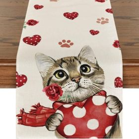 Table Decor Valentine's Day Printed Tablecloth (Size: 33x183 cm, Color: Style 12)