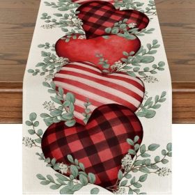 Table Decor Valentine's Day Printed Tablecloth (Size: 33x183 cm, Color: Style 13)