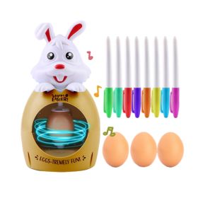 Easter Egg Decorating Kit Easter Gifts for Kids, DIY Egg Decorator Coloring Spinner (Color: Brown)