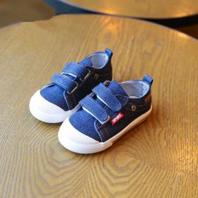 Kids Shoes For Girls Boys Sneakers Jeans Canvas Children Shoes Denim Running Sports Fashion Baby Sneakers Boy Jeans Shoes (Size: 28, Color: dark-blue)