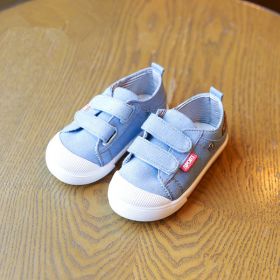 Kids Shoes For Girls Boys Sneakers Jeans Canvas Children Shoes Denim Running Sports Fashion Baby Sneakers Boy Jeans Shoes (Size: 23, Color: light-blue)