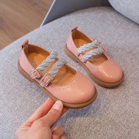 Diamond Leather Princess Shoes Baby Children Shoes For Girl (Size: 30(insole 18cm), Color: pink)