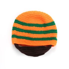 Striped Funny Knit Hats Unisex 2 Pieces Hats (Color: yellow)