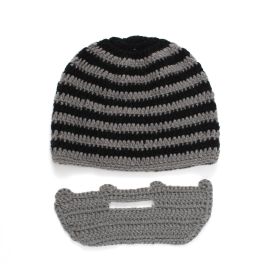 Striped Funny Knit Hats Unisex 2 Pieces Hats (Color: green)