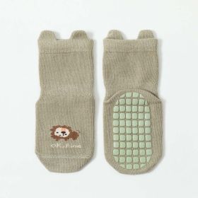 Baby Cartoon Animal Graphic Non-Slip Design Cute Socks (Color: green, Size/Age: XS (0-1Y))