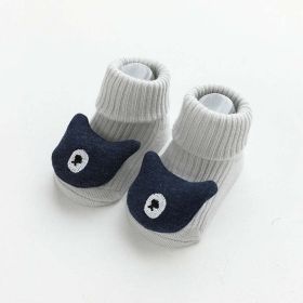 Baby Cartoon 3D Doll Patched Pattern Non-Slip Floor Socks (Color: Navy Blue (Dark Blue), Size/Age: M (1-3Y))