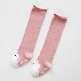 Baby Non-Slip Over The Knee Soft Cotton High Tube Socks (Color: pink, Size/Age: M (1-3Y))