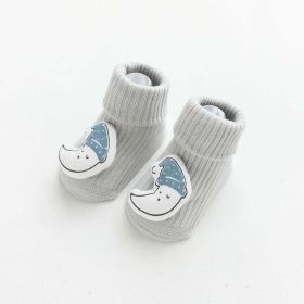 Baby Cartoon 3D Doll Patched Pattern Non-Slip Floor Socks (Color: Light Blue, Size/Age: M (1-3Y))