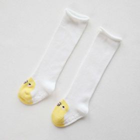 Baby Non-Slip Over The Knee Soft Cotton High Tube Socks (Color: yellow, Size/Age: S (0-1Y))