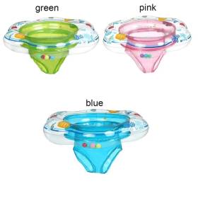 3pc Baby's Inflatable Swimming Rings With Safely Seat, Cartoon Floating Toys For Boys And Girls Pool Summer (Color: green)