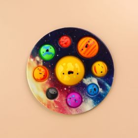 Painted Eight Planets Bubble Fun Children's Educational Toys (Color: painted yellow)