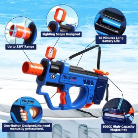 Lectric Water Gun For Adults Kids, Motorized Squirt Guns With Rechargeable Battery 800cc High Capacity (Colour: Blue)