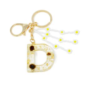 Baby Daisy Initial Key Chain (Size: D)