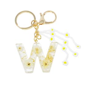 Baby Daisy Initial Key Chain (Size: W)