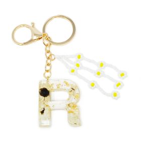 Baby Daisy Initial Key Chain (Size: R)