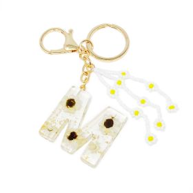 Baby Daisy Initial Key Chain (Size: M)