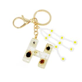 Baby Daisy Initial Key Chain (Size: H)