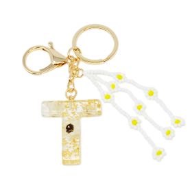 Baby Daisy Initial Key Chain (Size: T)