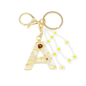 Baby Daisy Initial Key Chain (Size: A)