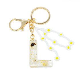 Baby Daisy Initial Key Chain (Size: L)