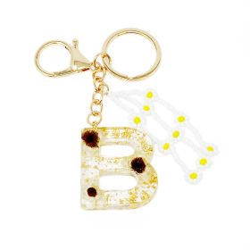 Baby Daisy Initial Key Chain (Size: B)