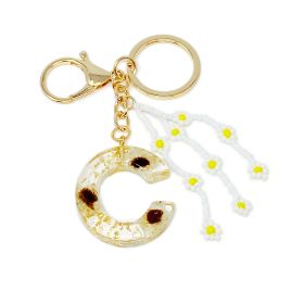 Baby Daisy Initial Key Chain (Size: C)