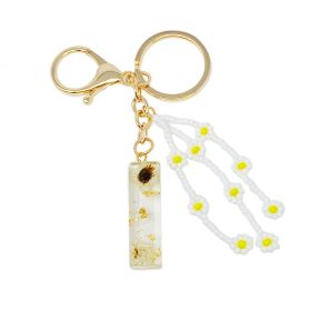 Baby Daisy Initial Key Chain (Size: I)