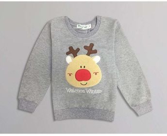 Christmas Clothes Family Matching Clothes 100%Cotton T-shirt Mother Father Baby Clothes Family Outfits Family Clothes CE120 (Size: Mom XXL, Color: Gray)