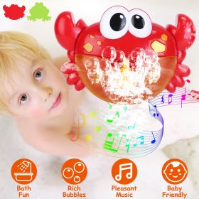 Frog Musical Bubble Bath Maker Baby Bath Toys for Bathtubs Toddler Bubble Machine for Bath Fun (Type: Crab)