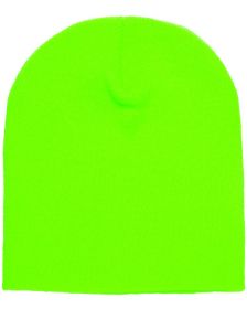 Yupoong 1500 Adult Knit Beanie (Size: OS, Color: SAFETY GREEN)