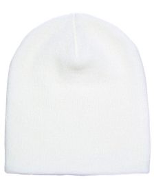 Yupoong 1500 Adult Knit Beanie (Size: OS, Color: White)