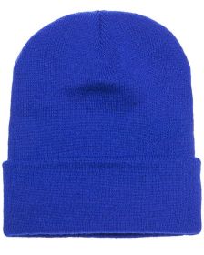 Yupoong 1501 Adult Cuffed Knit Beanie (Size: OS, Color: ROYAL)