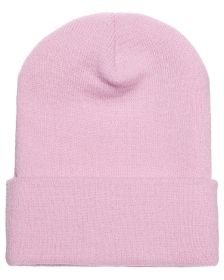 Yupoong 1501 Adult Cuffed Knit Beanie (Size: OS, Color: Baby Pink)