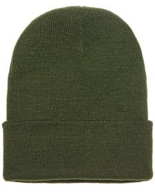 Yupoong 1501 Adult Cuffed Knit Beanie (Size: OS, Color: OLIVE)