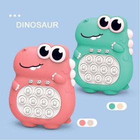 Fast-Push-Bubble-Game For Kids & Adults Pop Fidget Quick Push Game Light Up Puzzle Speed Push Game Handheld Fidget Game Toy Gift For Boys & Girls Age (Color: Pink Dinosaur)