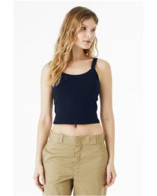 Bella + Canvas 1012BE Ladies' Micro Ribbed Scoop Tank (Size: S, Color: SOLID NAVY BLEND)