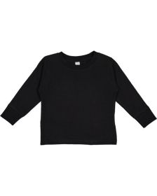 Toddler Long-Sleeve T-Shirt - WHITE - 2T (Size: 6-May, Color: BLACK)