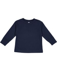 Toddler Long-Sleeve T-Shirt - WHITE - 2T (Size: 6-May, Color: navy)