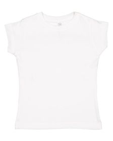 Toddler Girls Fine Jersey T-Shirt - CHILL - 2T (Size: 4T, Color: White)