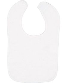 Infant Contrast Trim Terry Bib - WHITE/ KELLY - OS (Size: OS, Color: WHITE/ WHITE)